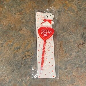 Heartfelt Red 'I Love You' Bear Pen NWT